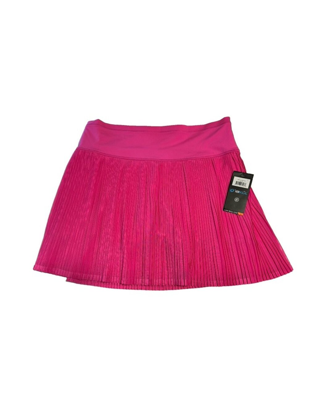 NWT Ibkul woman Lg Skort Tennis Golf pickleball Stretch pull on Hot Pink Pleated